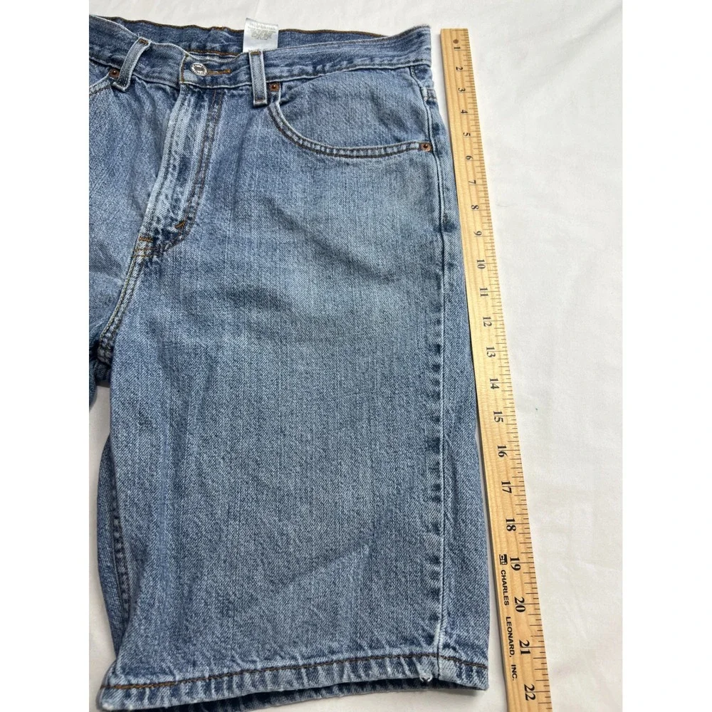 Levi's 505 Regular Fit Denim Shorts Mens Size 33 Blue Cotton Casual Workwear PG3